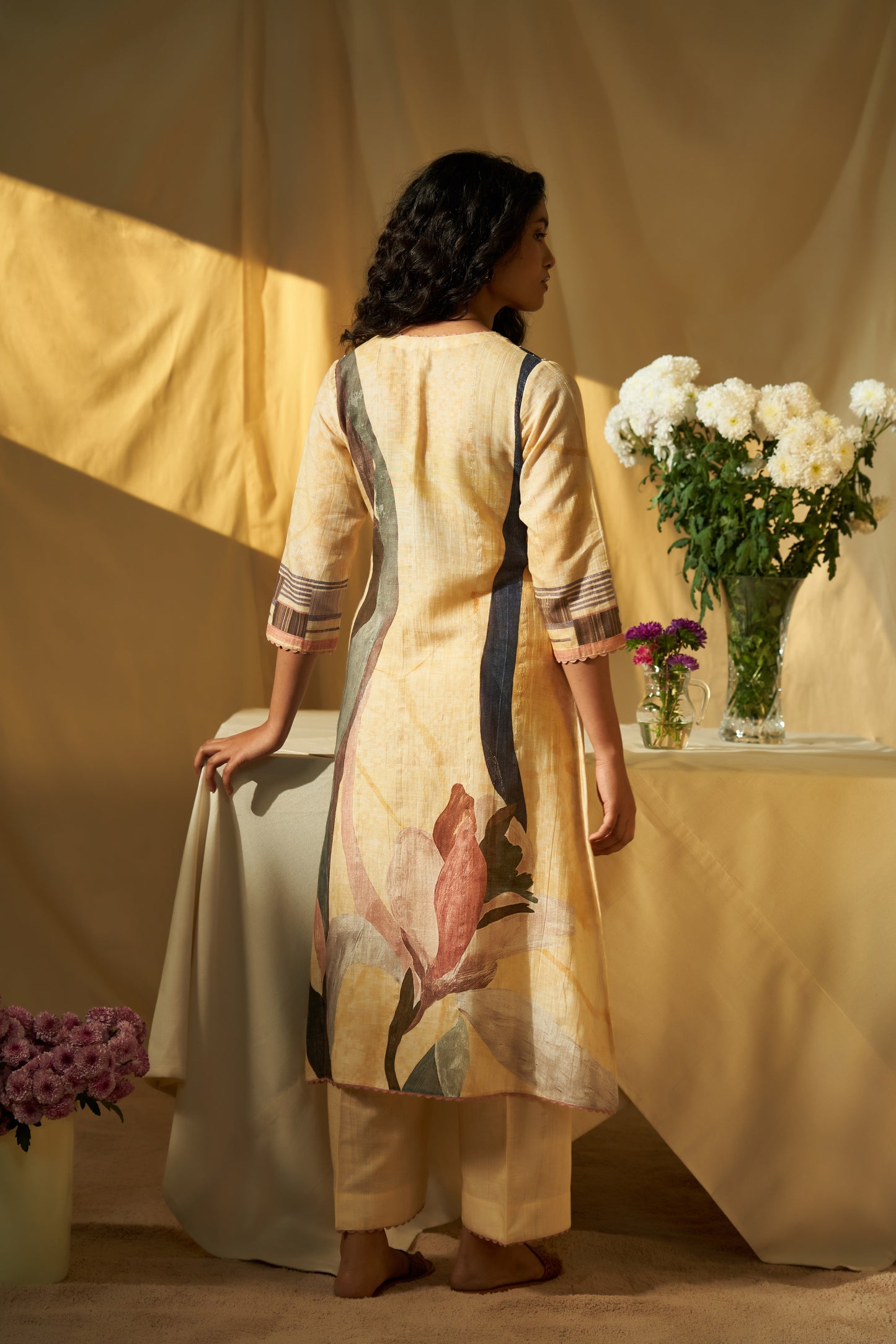 Riflesso Linen Dupatta Set