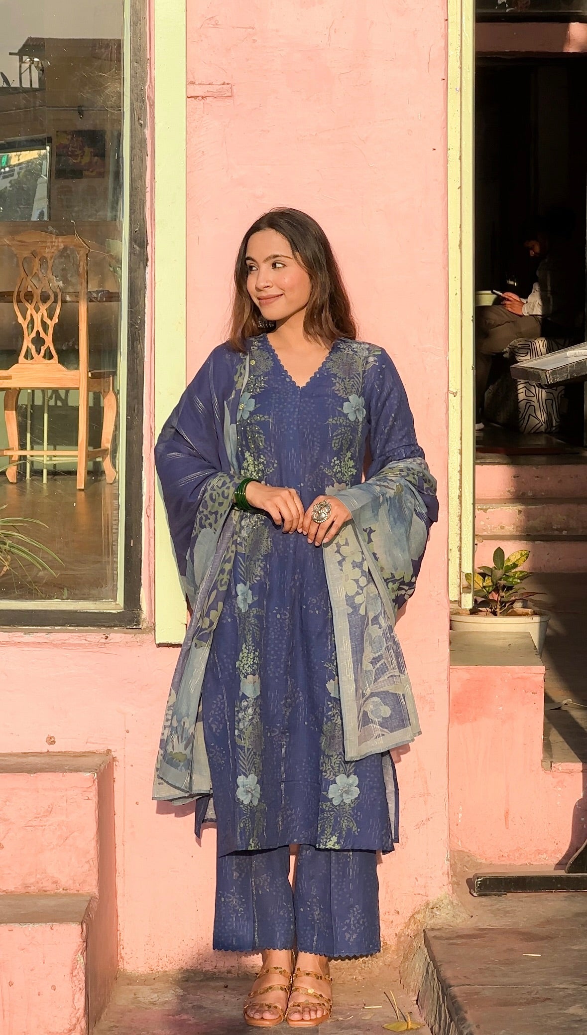 Sereno Linen Dupatta Set