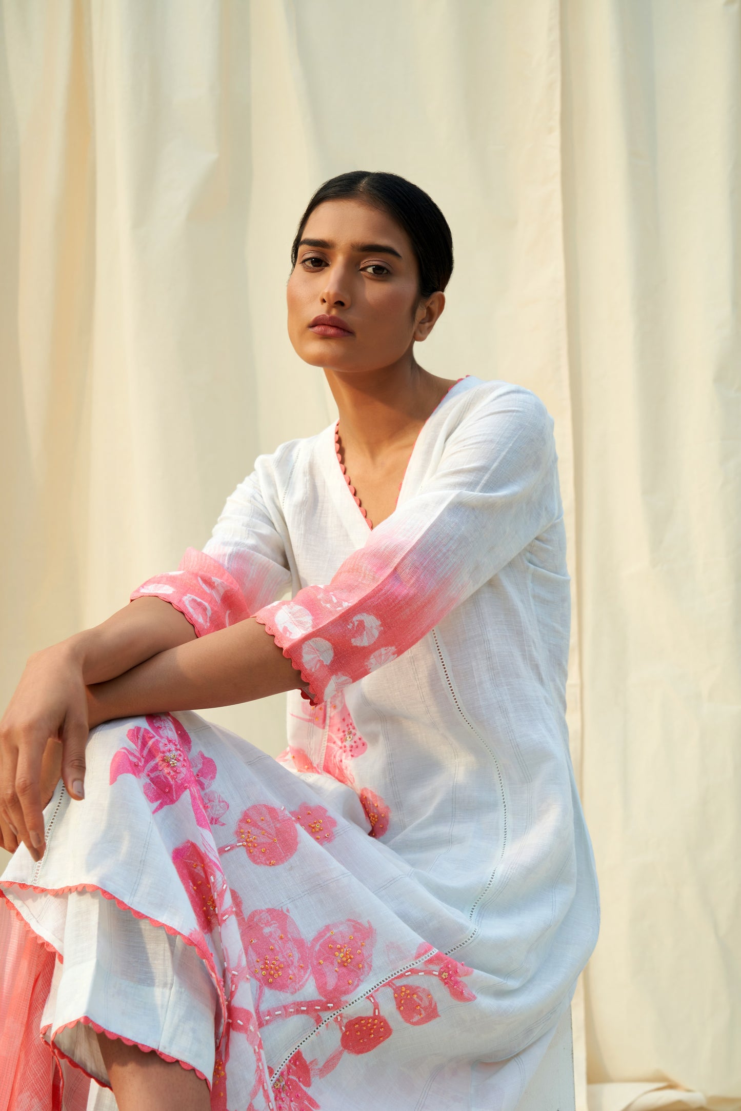 Tenerezza Linen Dupatta Set
