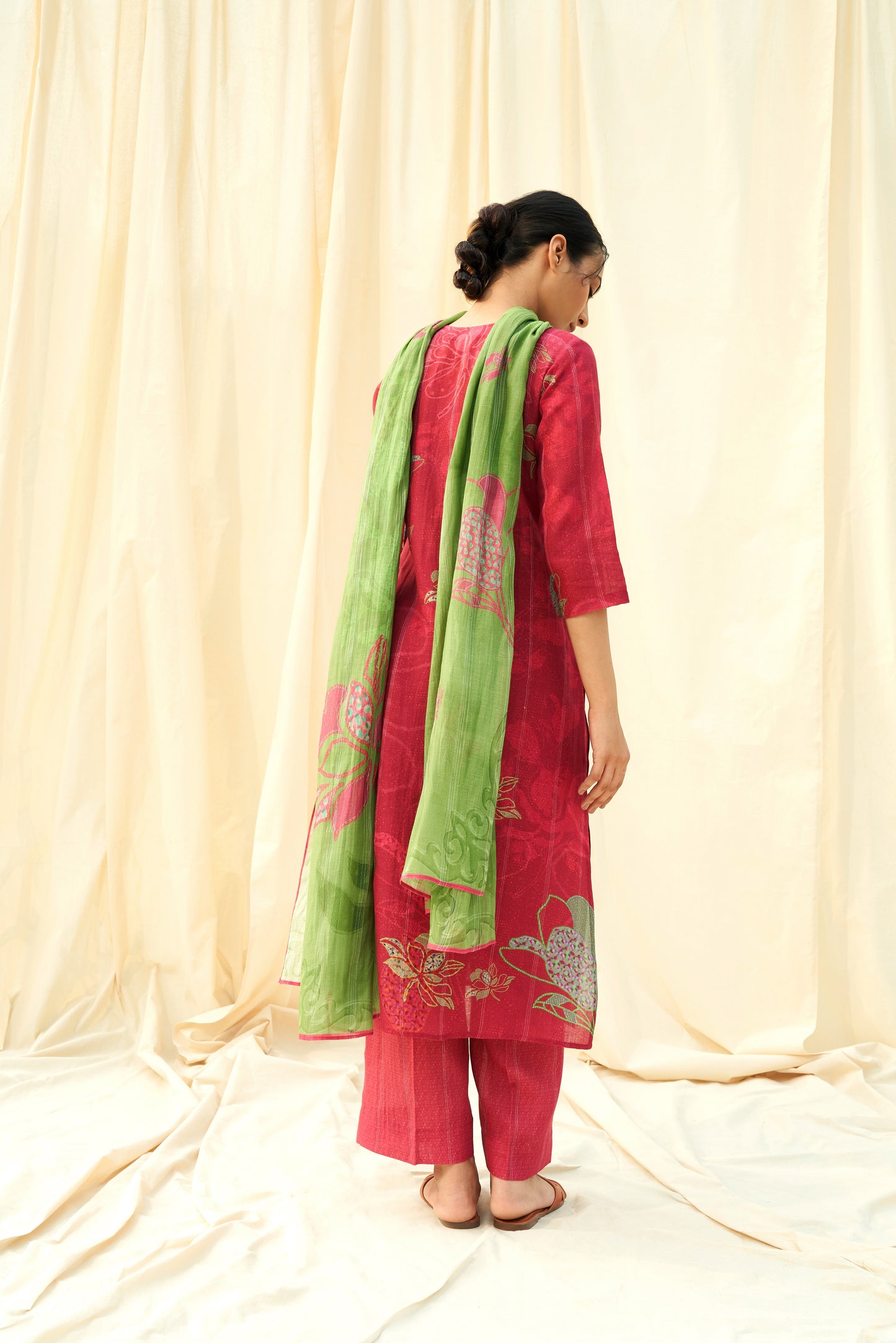 Splendido Linen Dupatta Set