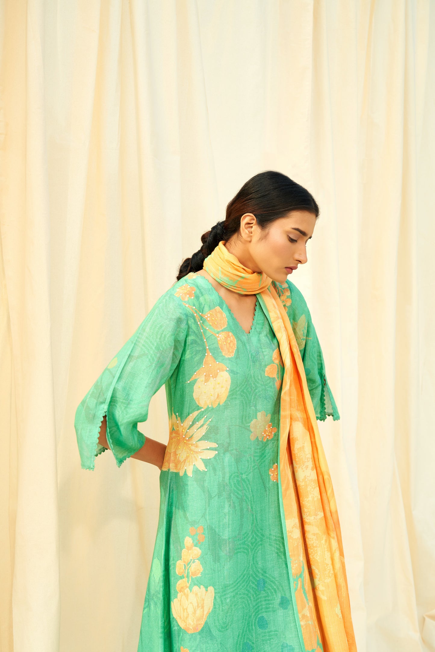 Dolce Linen Dupatta Set