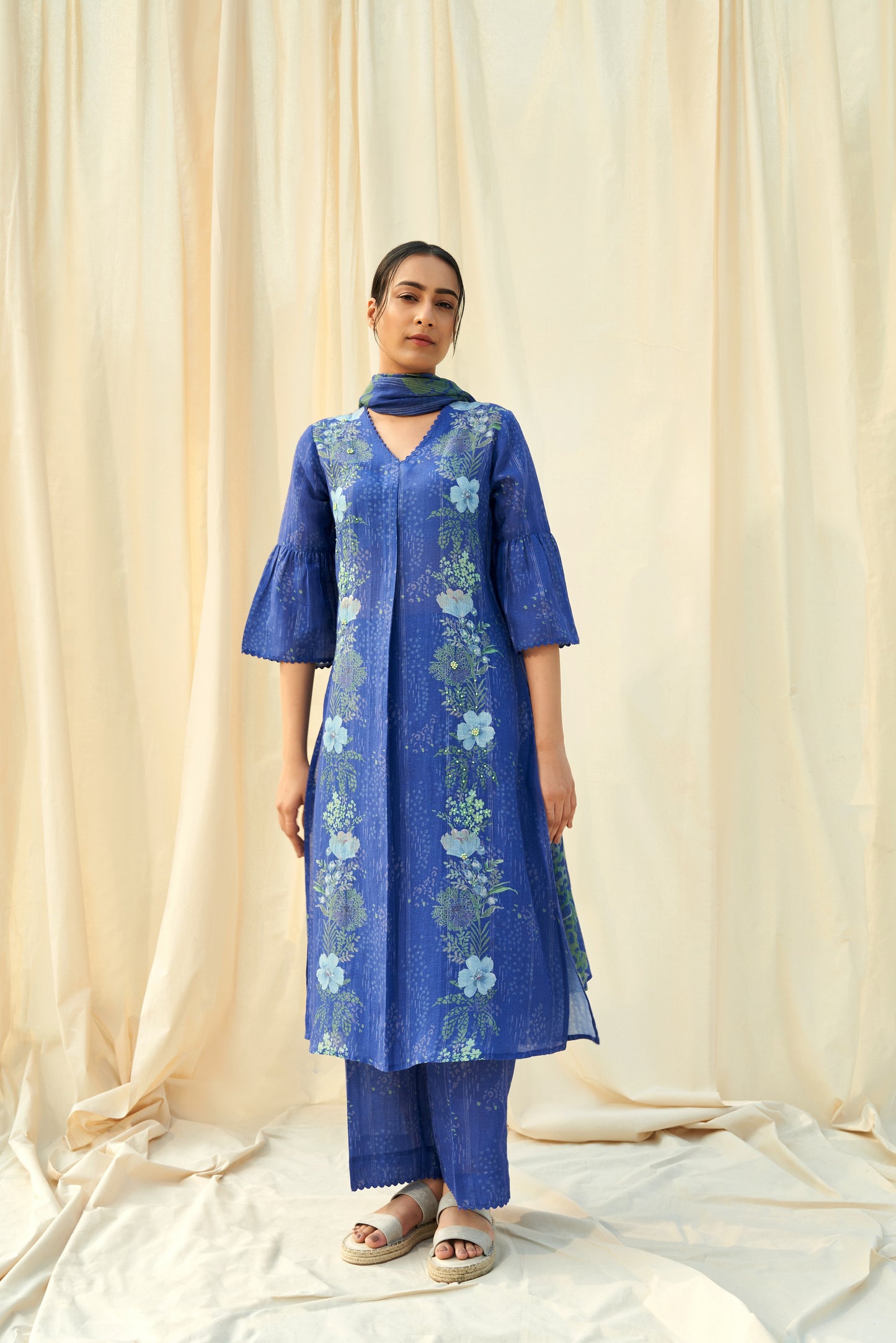 Sereno Linen Dupatta Set