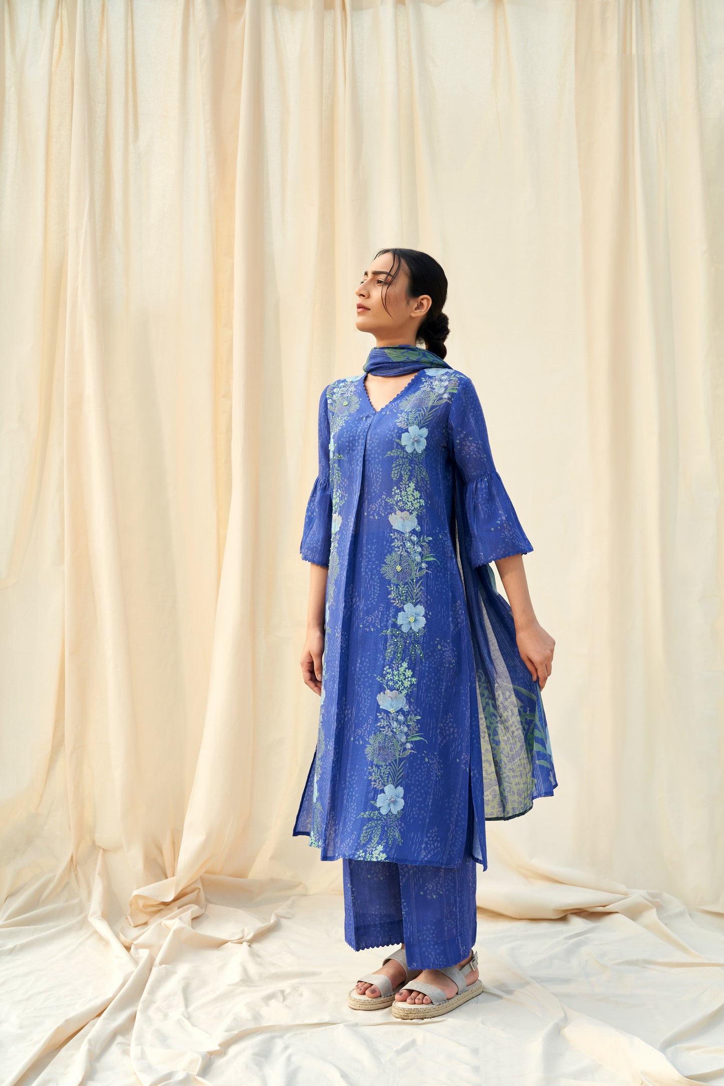 Sereno Linen Dupatta Set