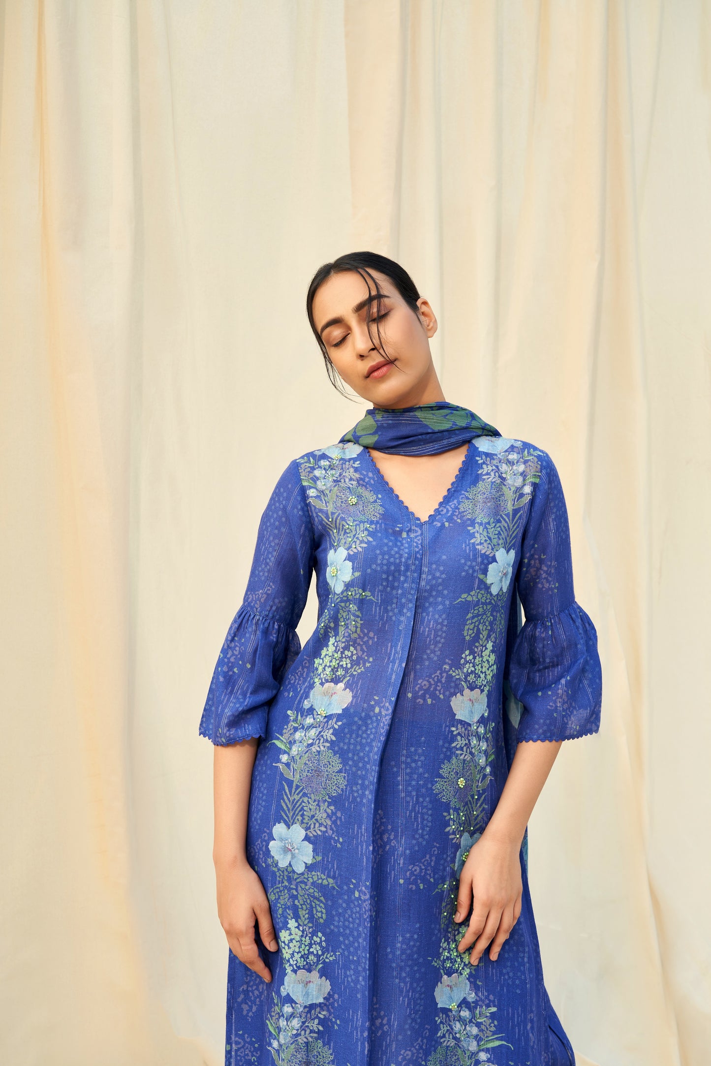 Sereno Linen Dupatta Set