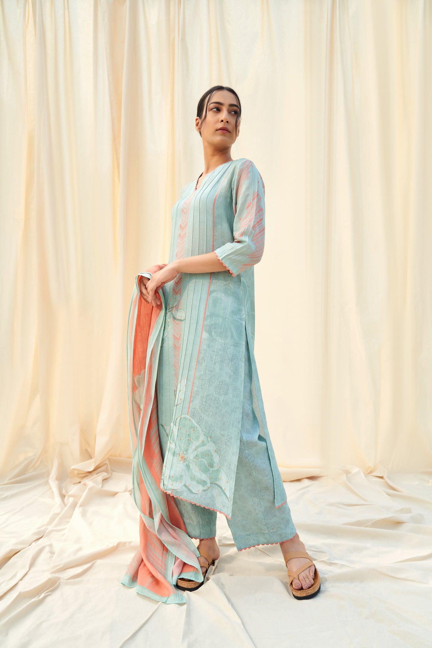 Armonia Linen Dupatta Set