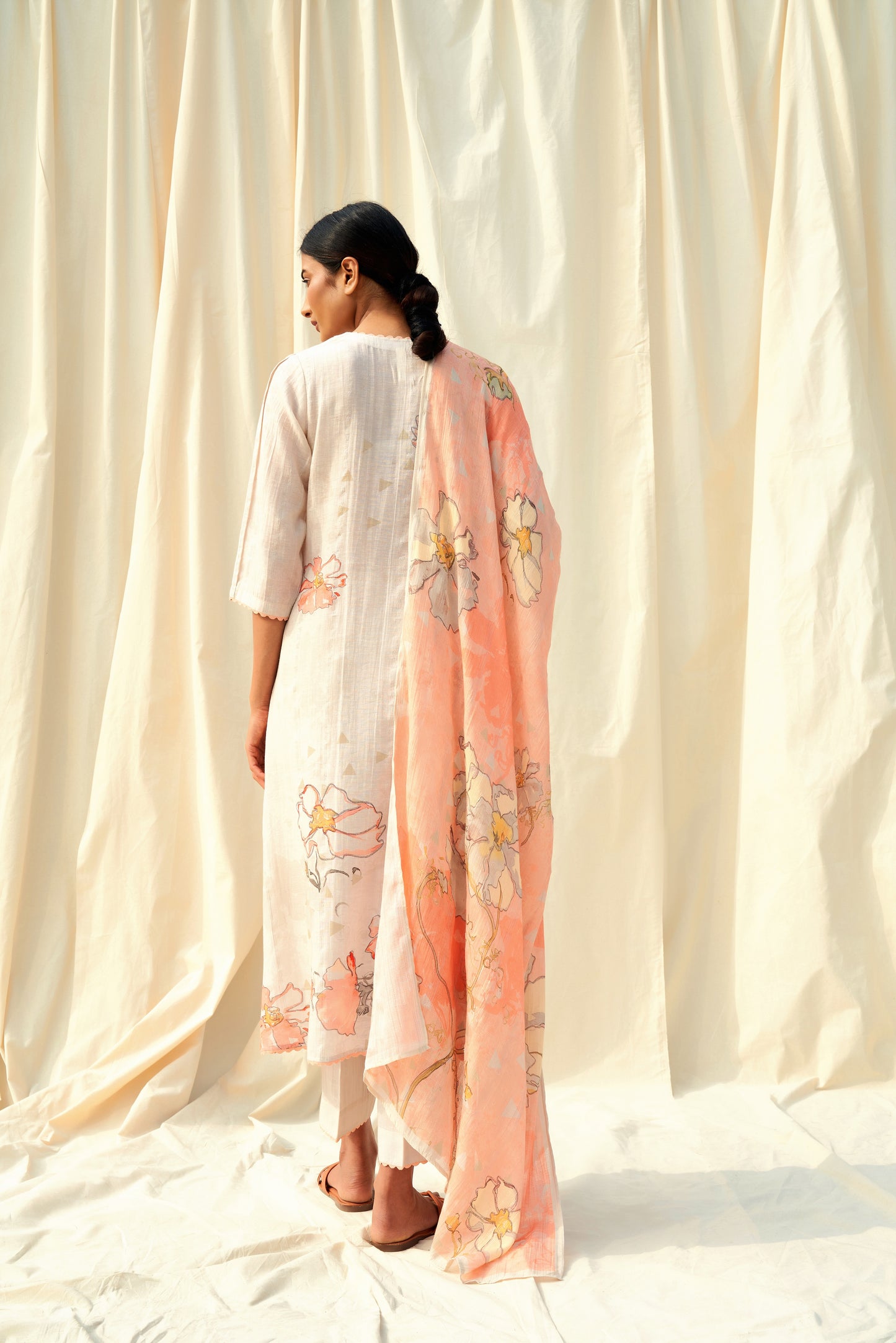 Eleganza Linen Dupatta Set