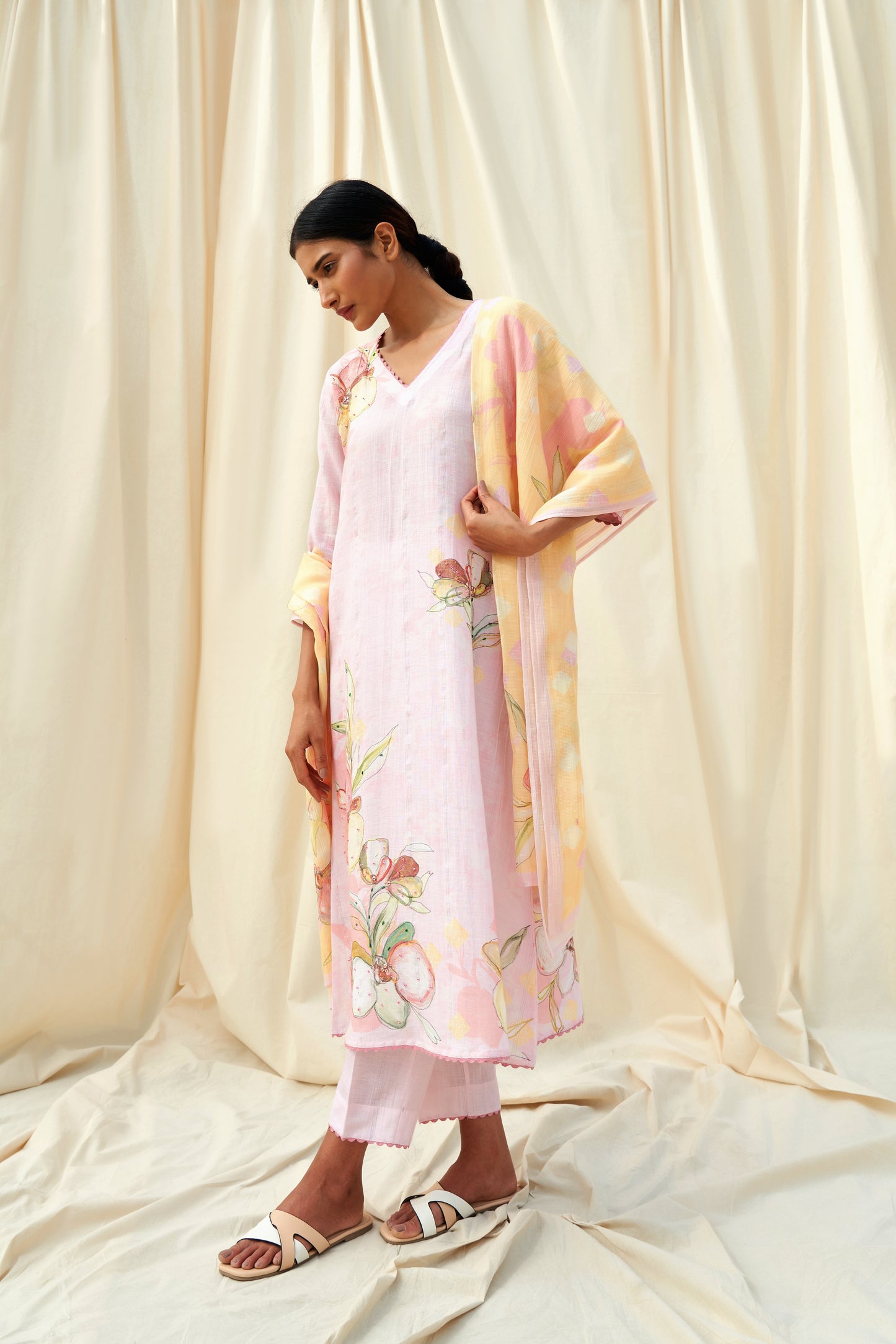 Radioso Linen Dupatta Set