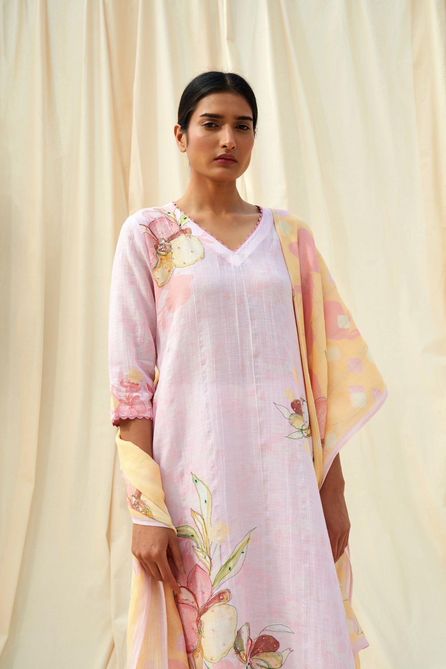 Radioso Linen Dupatta Set