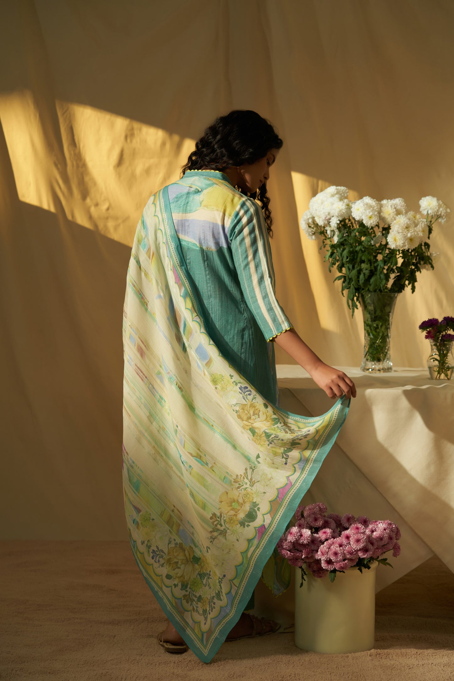 Aria Linen Dupatta Set