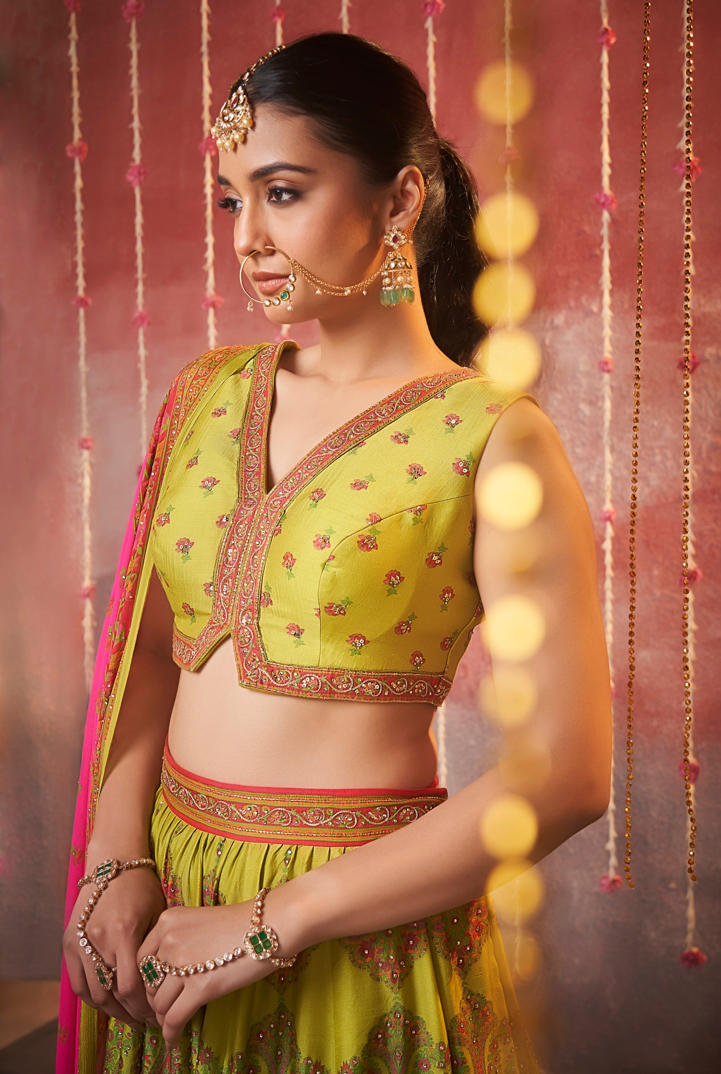 Tasha Green Lehenga Choli Set