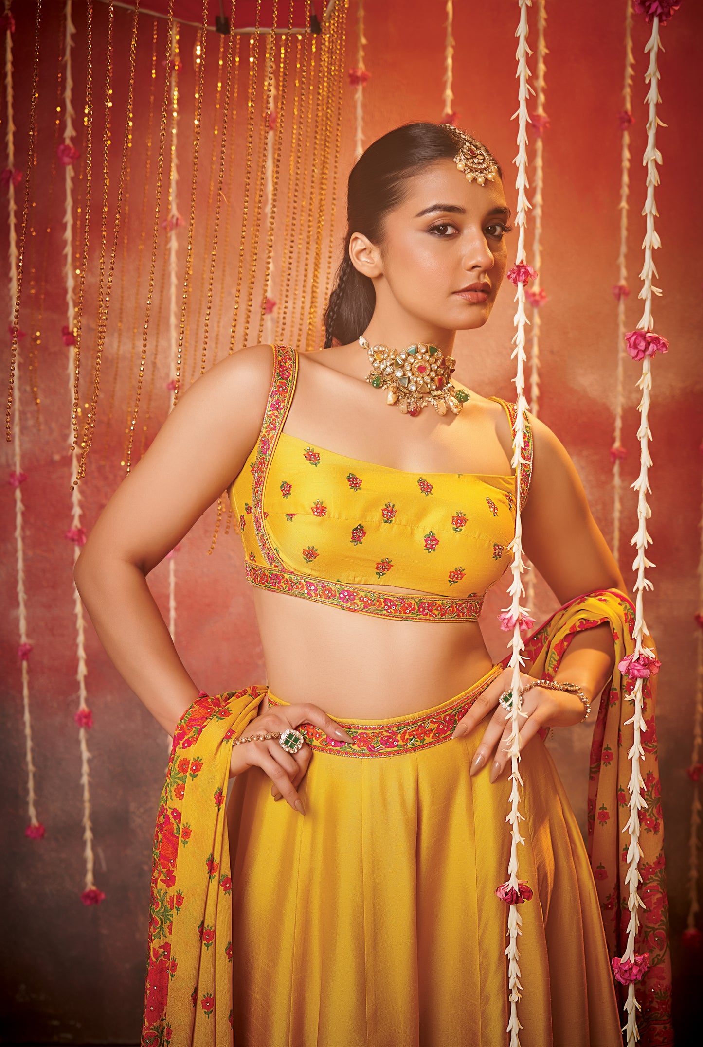 Nachle Yellow Lehenga Choli Set
