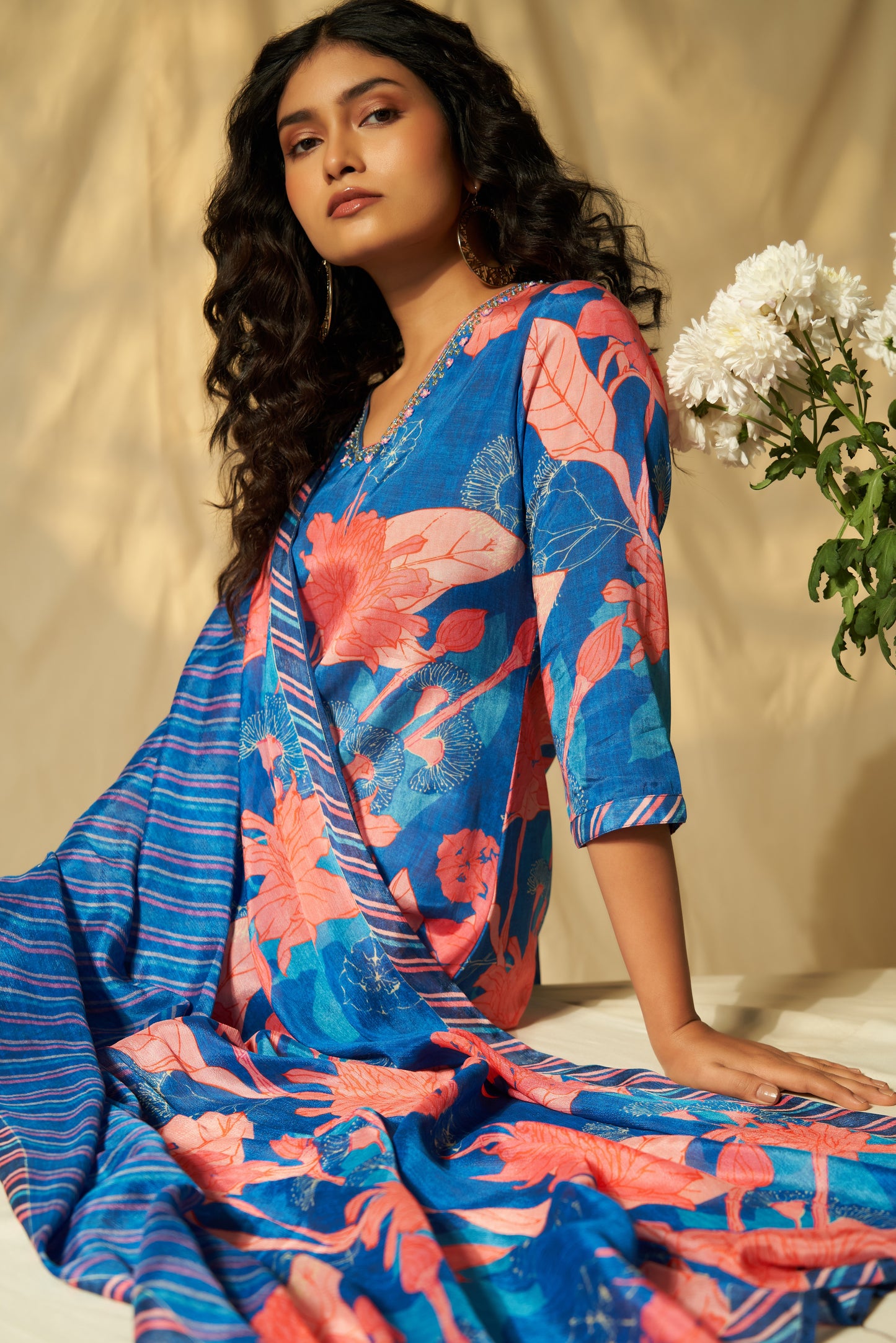 Brisa Oceânica Dupatta Set
