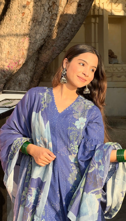 Sereno Linen Dupatta Set