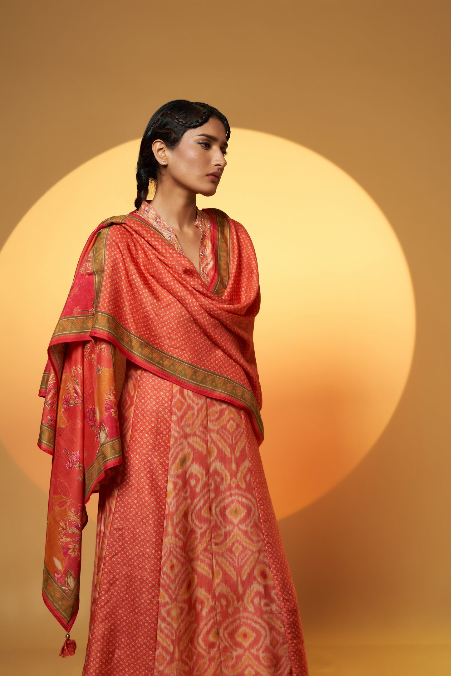 Nevoa Marinha Dupatta Set