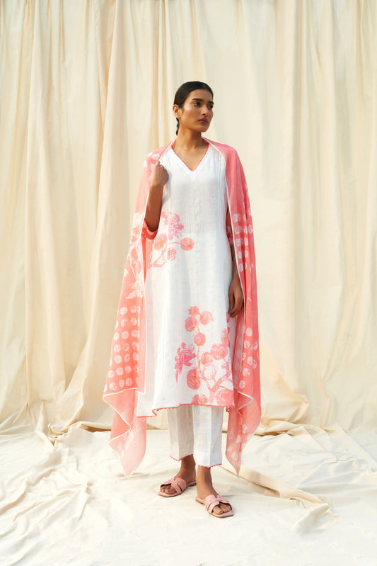 Tenerezza Linen Dupatta Set