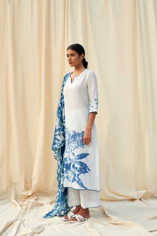 Melodia Linen Dupatta Set