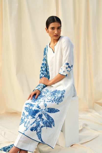 Melodia Linen Dupatta Set