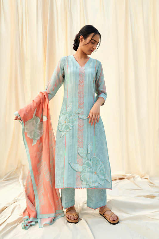 Armonia Linen Dupatta Set