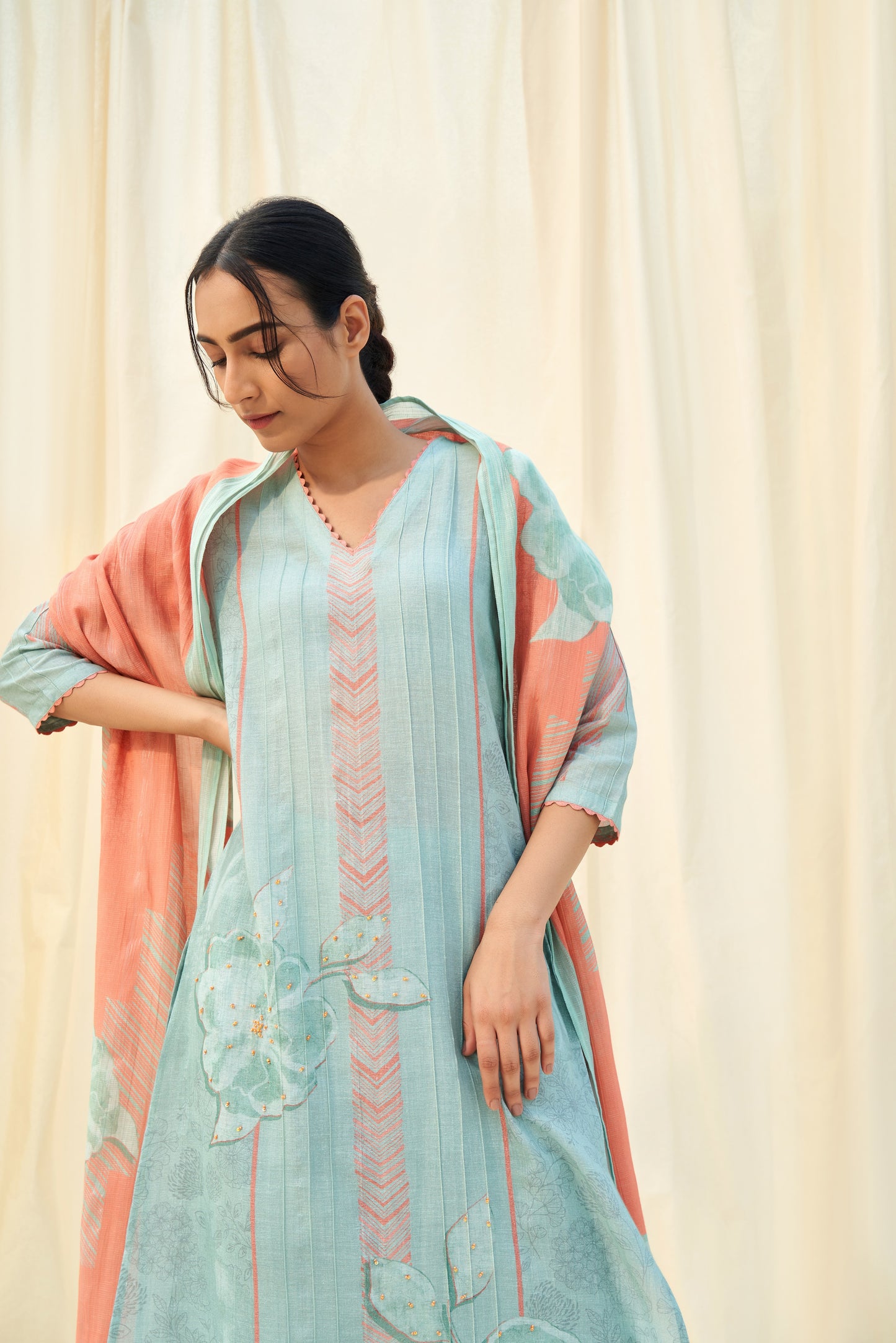 Armonia Linen Dupatta Set