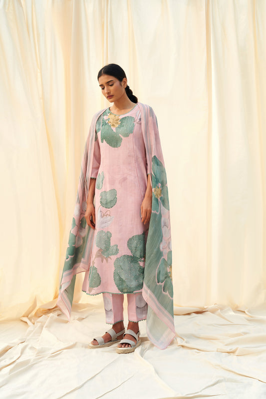 Eclisse Linen Dupatta Set