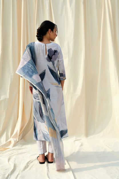 Carezza Linen Dupatta Set