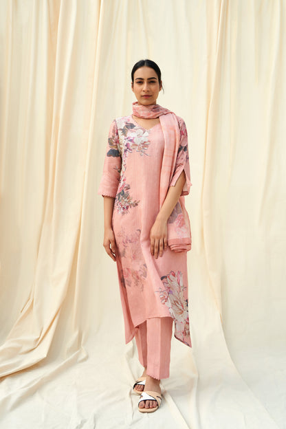 Bella Linen Dupatta Set
