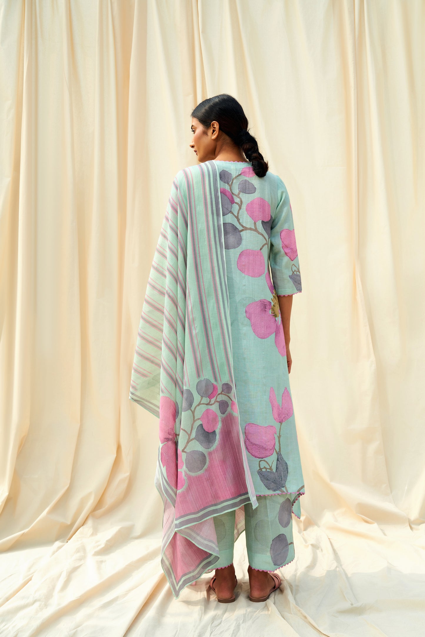 Luce Linen Dupatta Set