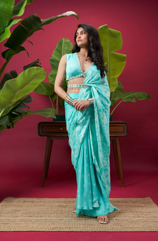 Mystic Monsoon Saree