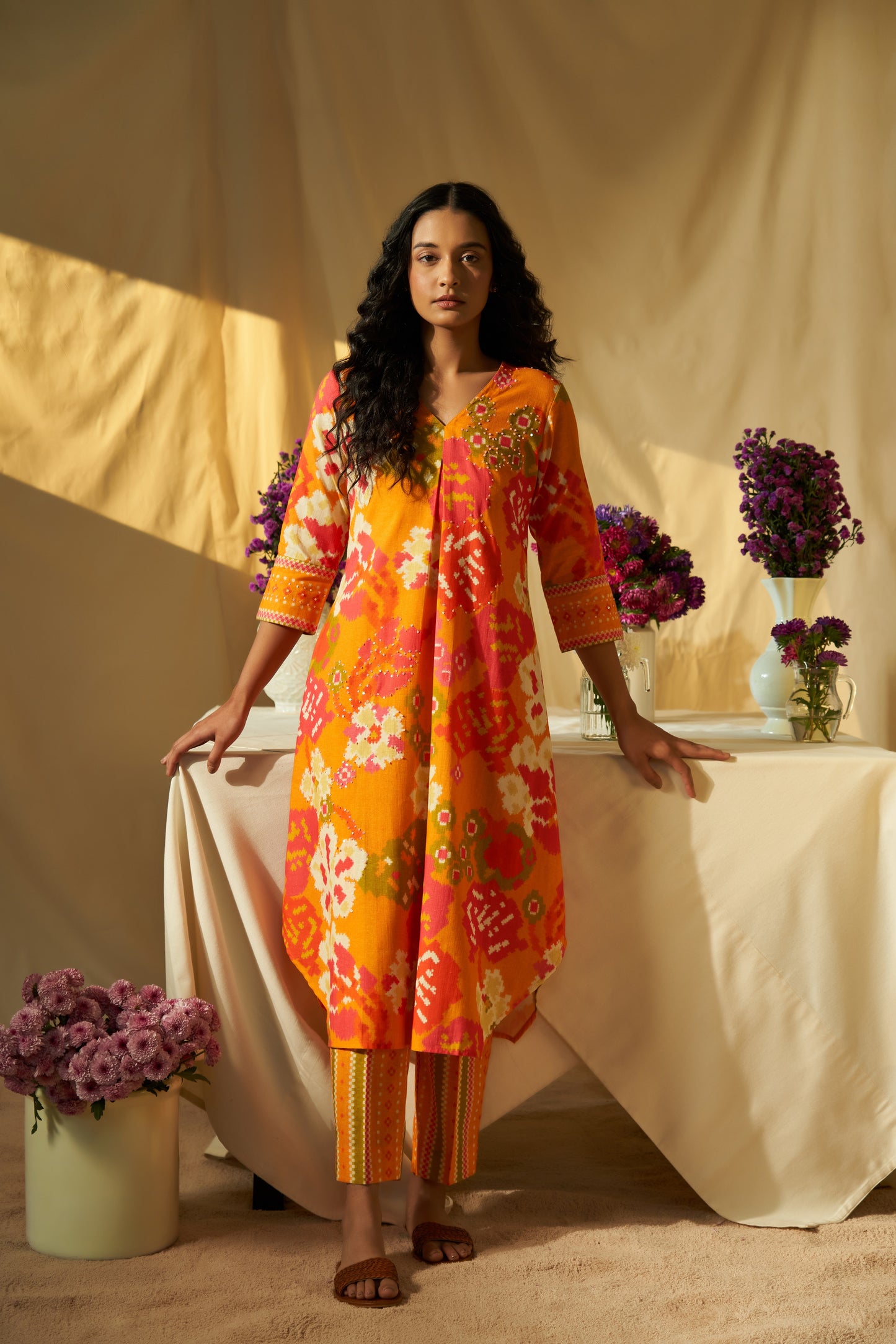 Luna Linen Tunic Set