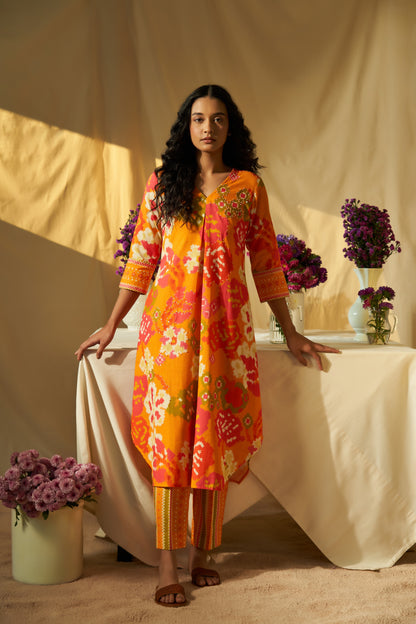 Luna Linen Tunic Set