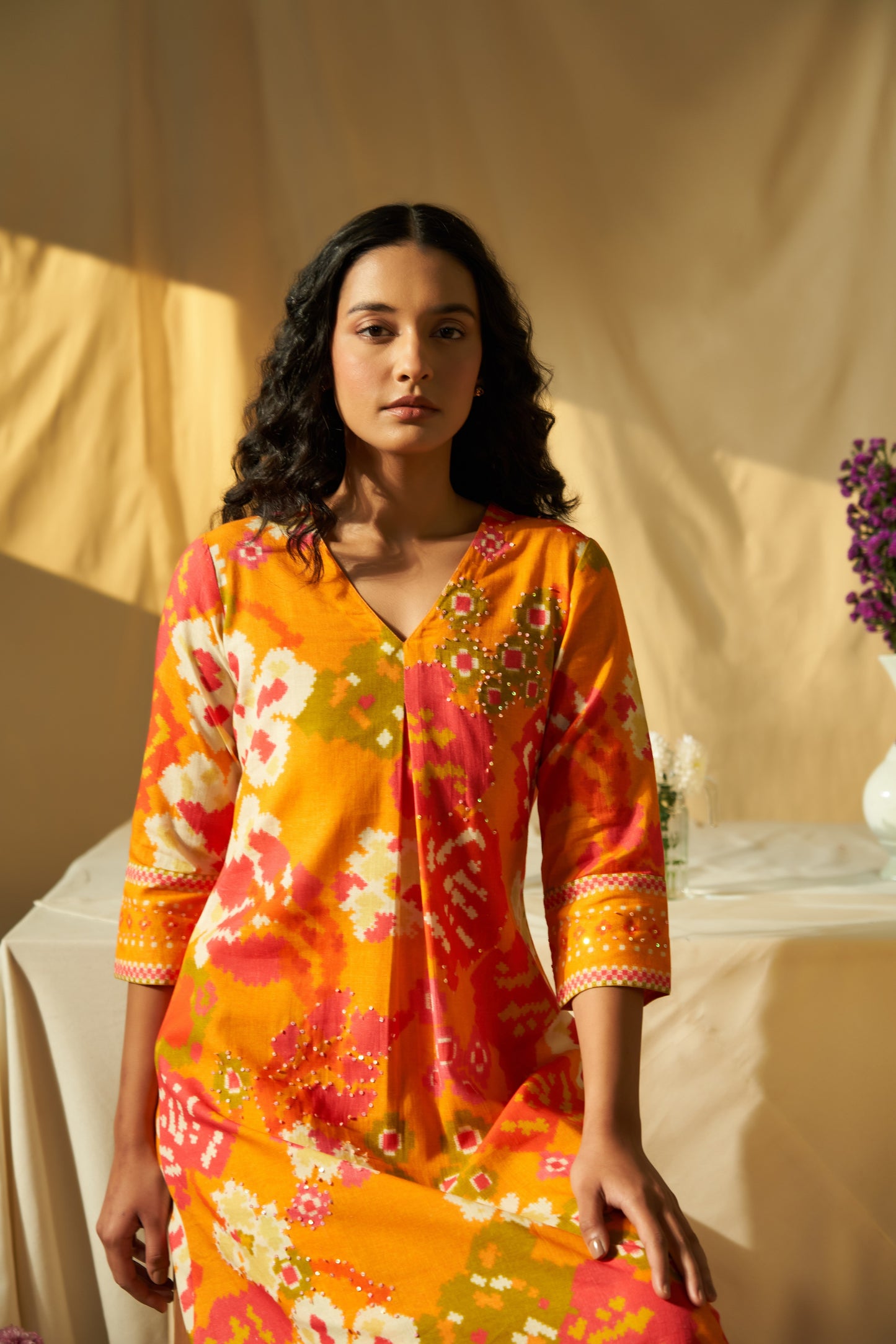 Luna Linen Tunic Set