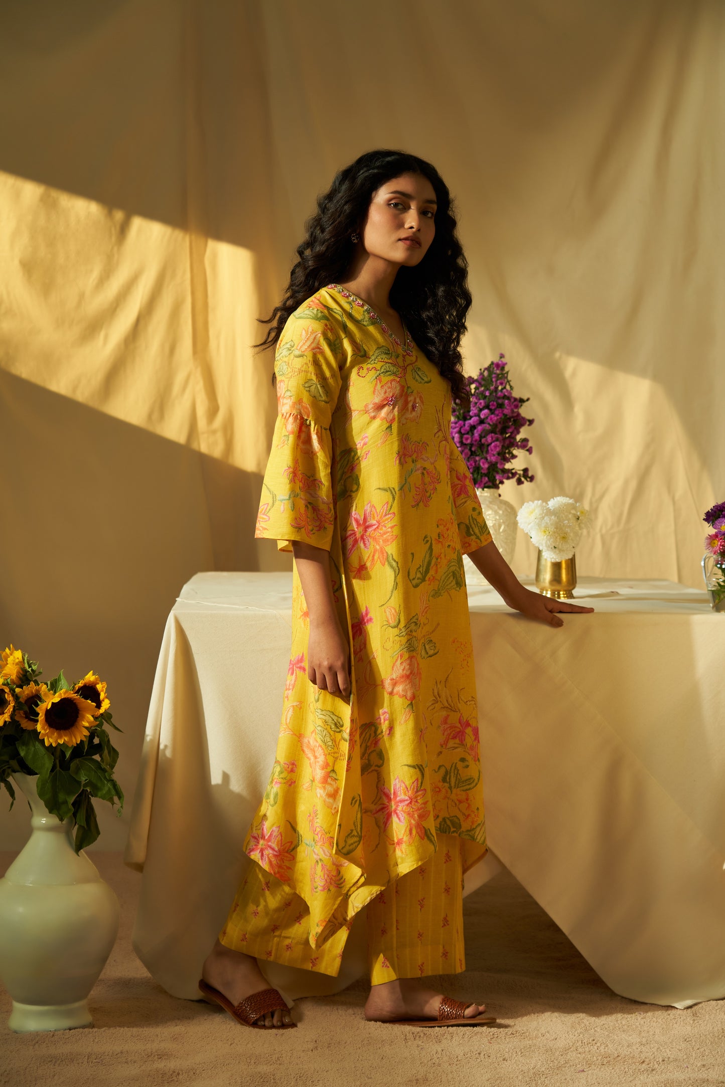 Grazia Linen Tunic Set