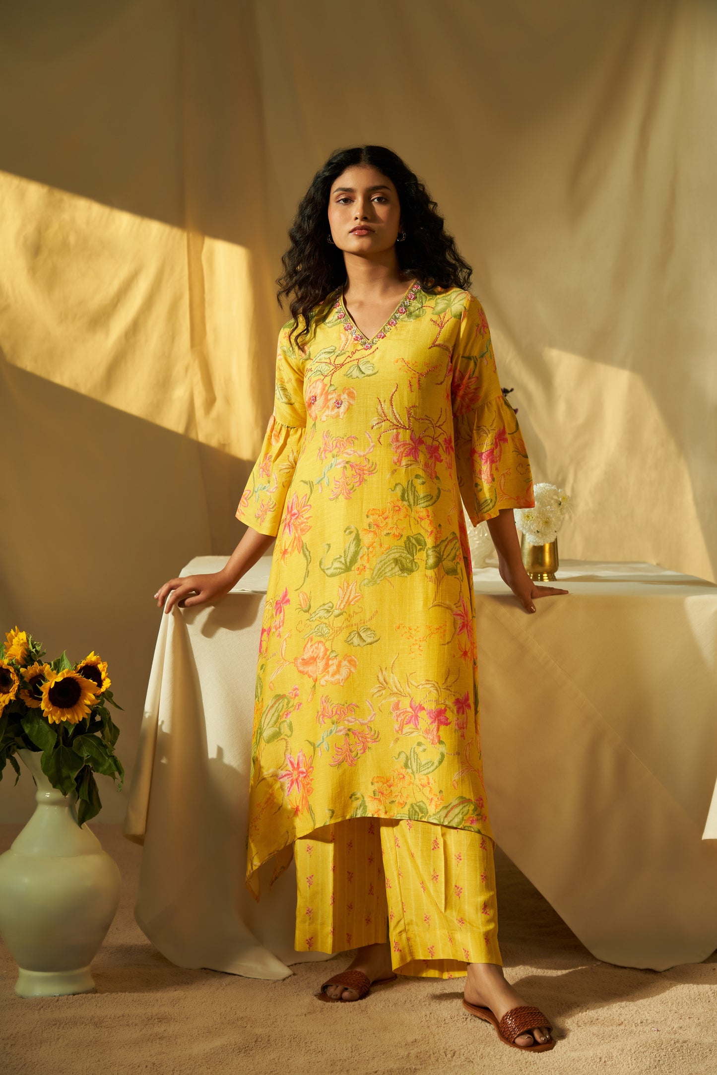 Grazia Linen Tunic Set