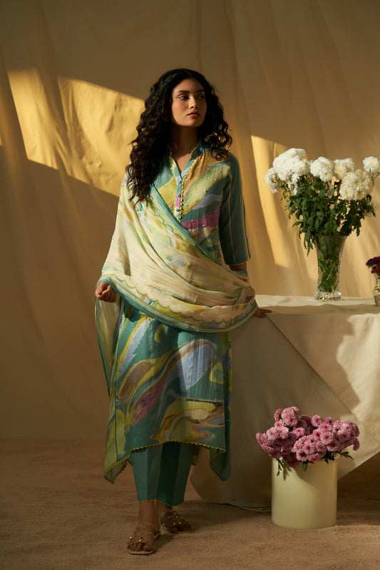 Aria Linen Dupatta Set