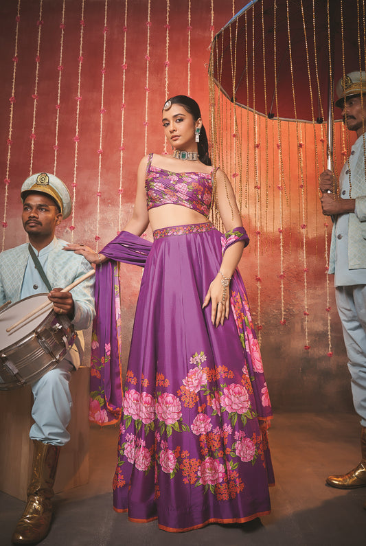 Patakha Purple Lehenga Choli Set