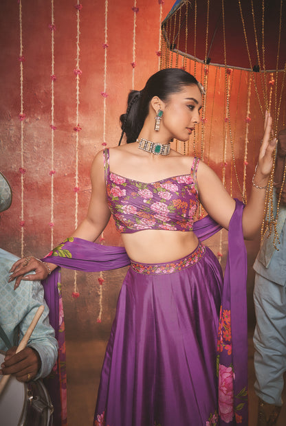 Patakha Purple Lehenga Choli Set