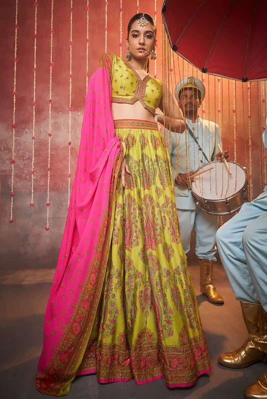 Tasha Green Lehenga Choli Set
