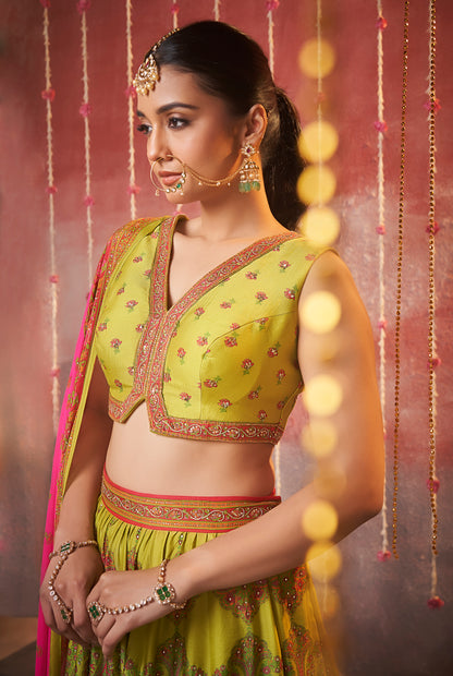 Tasha Green Lehenga Choli Set