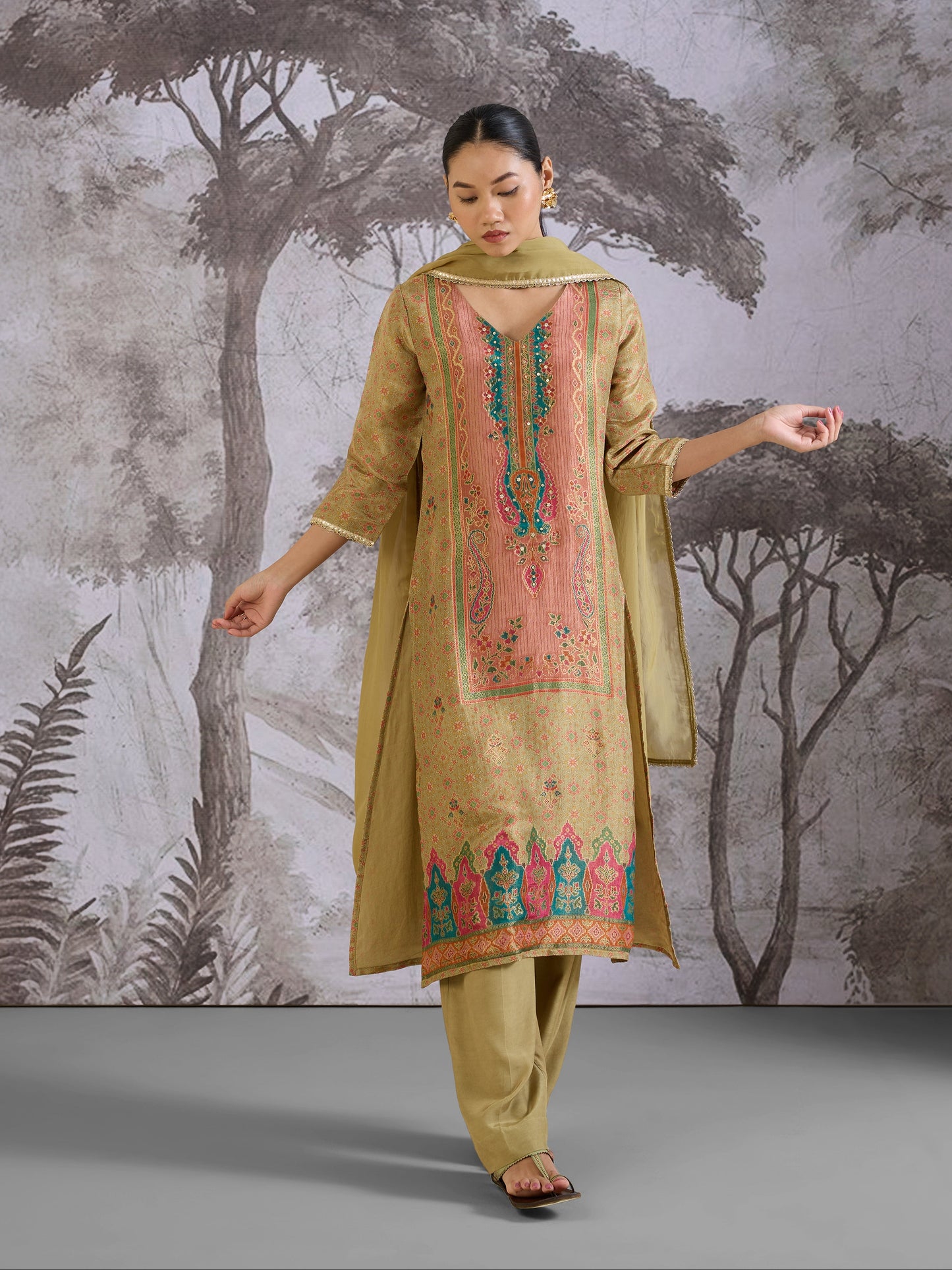 Zari Dupatta Set