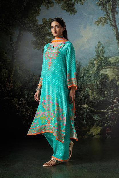 Mavi Dupatta Set