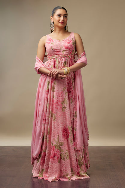 Chamkeeli Light Pink Lehenga Choli Set