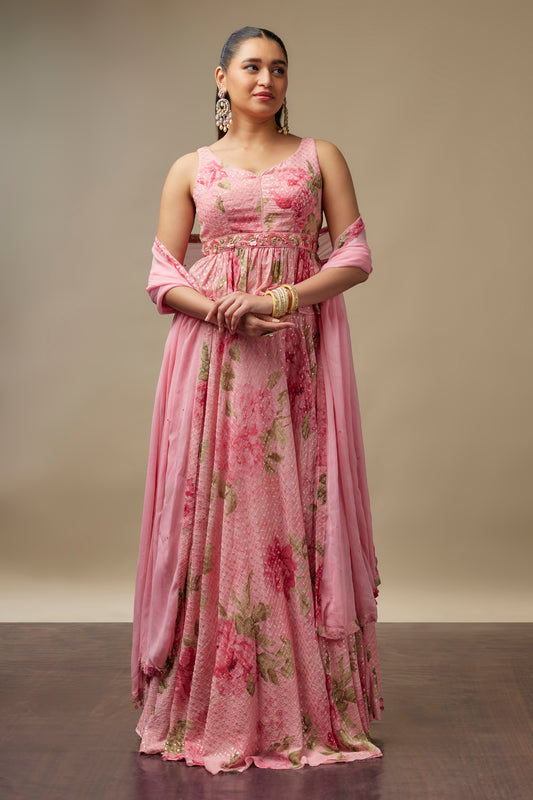 Chamkeeli Light Pink Lehenga Choli Set