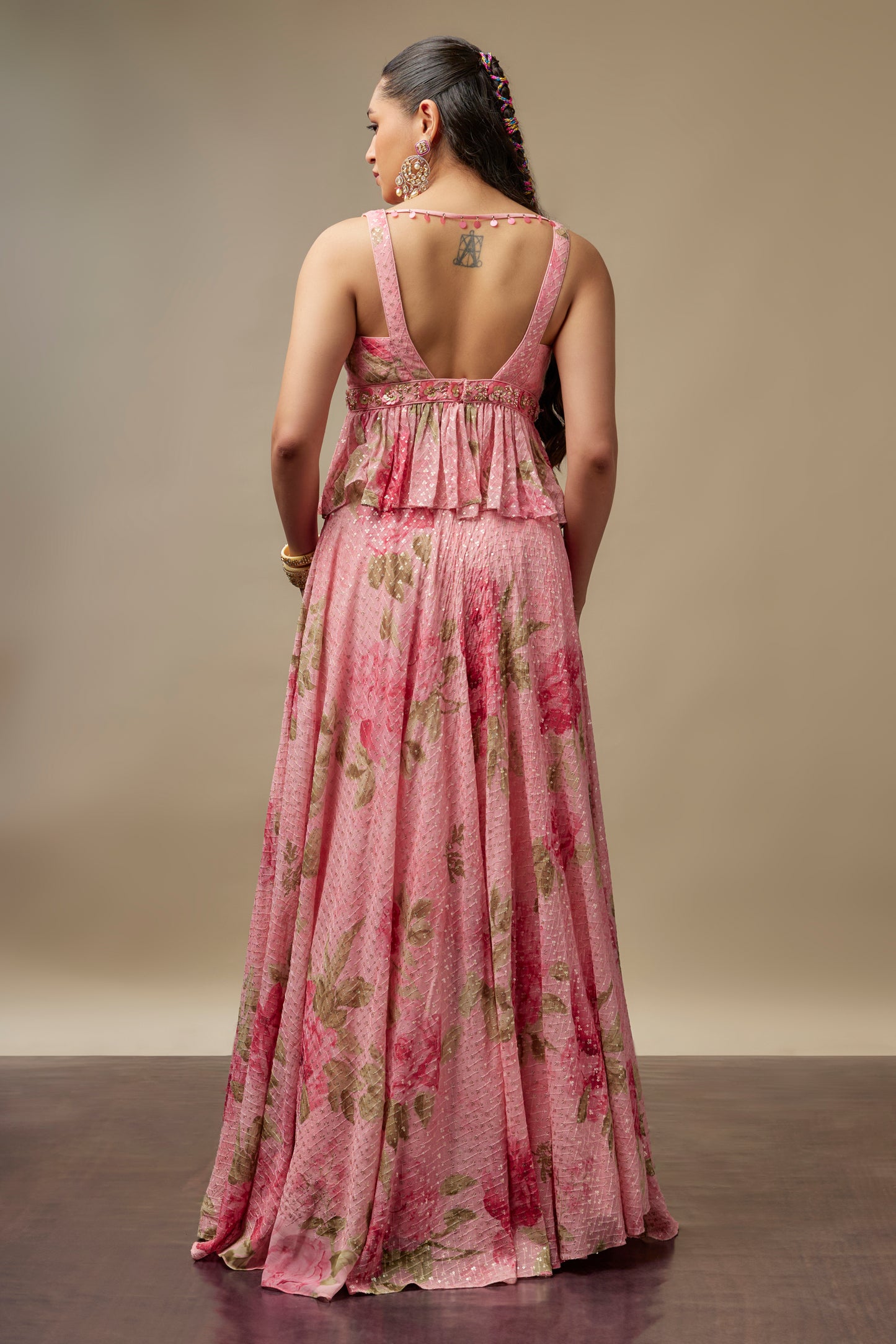 Chamkeeli Light Pink Lehenga Choli Set