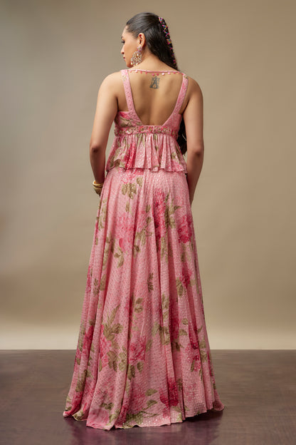 Chamkeeli Light Pink Lehenga Choli Set