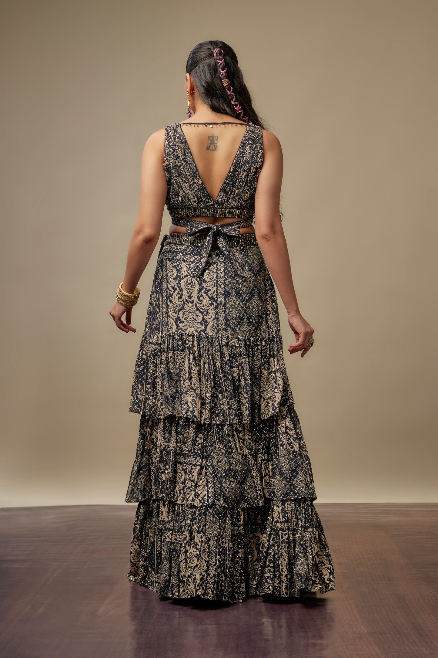 Shehnai Black Lehenga Choli Set